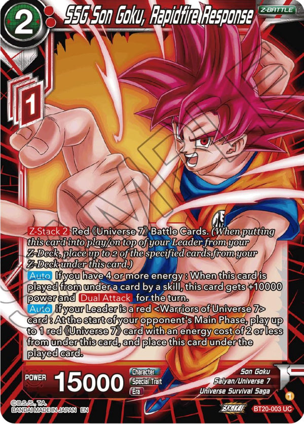 SSG Son Goku, Rapidfire Response (BT20-003) [Power Absorbed]