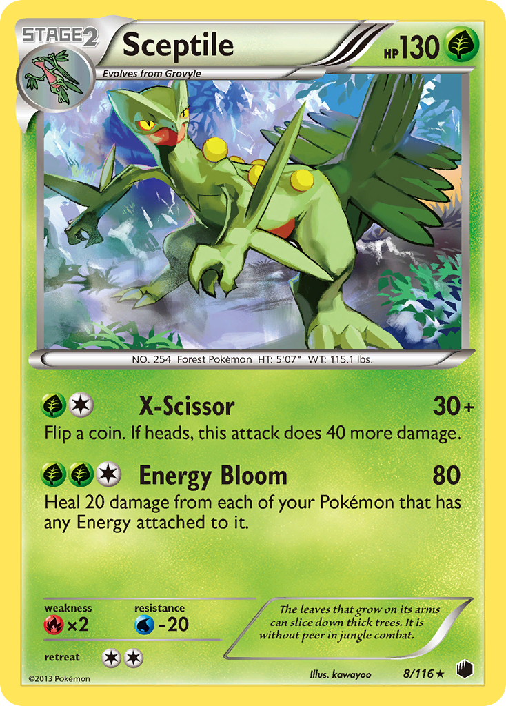 Sceptile (8/116) [Black & White: Plasma Freeze]