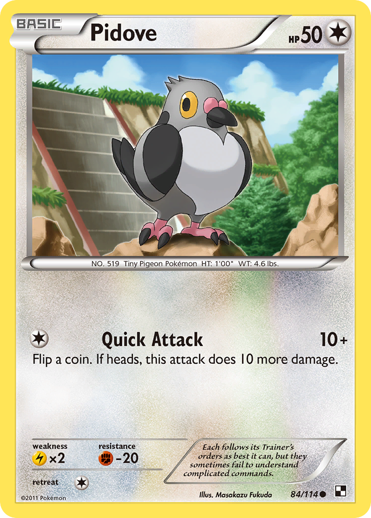 Pidove (84/114) [Black & White: Base Set]