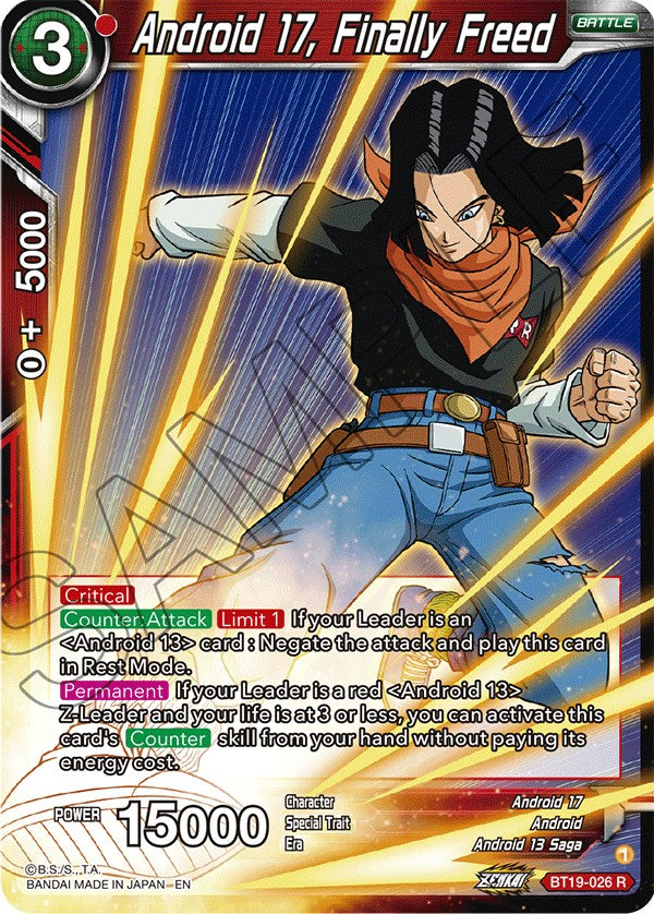 Android 17, Finally Freed (BT19-026) [Fighter's Ambition]