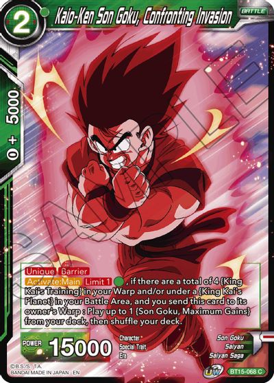Kaio-Ken Son Goku, Confronting Invasion (BT15-068) [Saiyan Showdown]