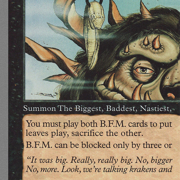 bfm mtg card MTG B.F.M. Big Furry Monster Unglued Magic the Gathering left right  moxbeta_com