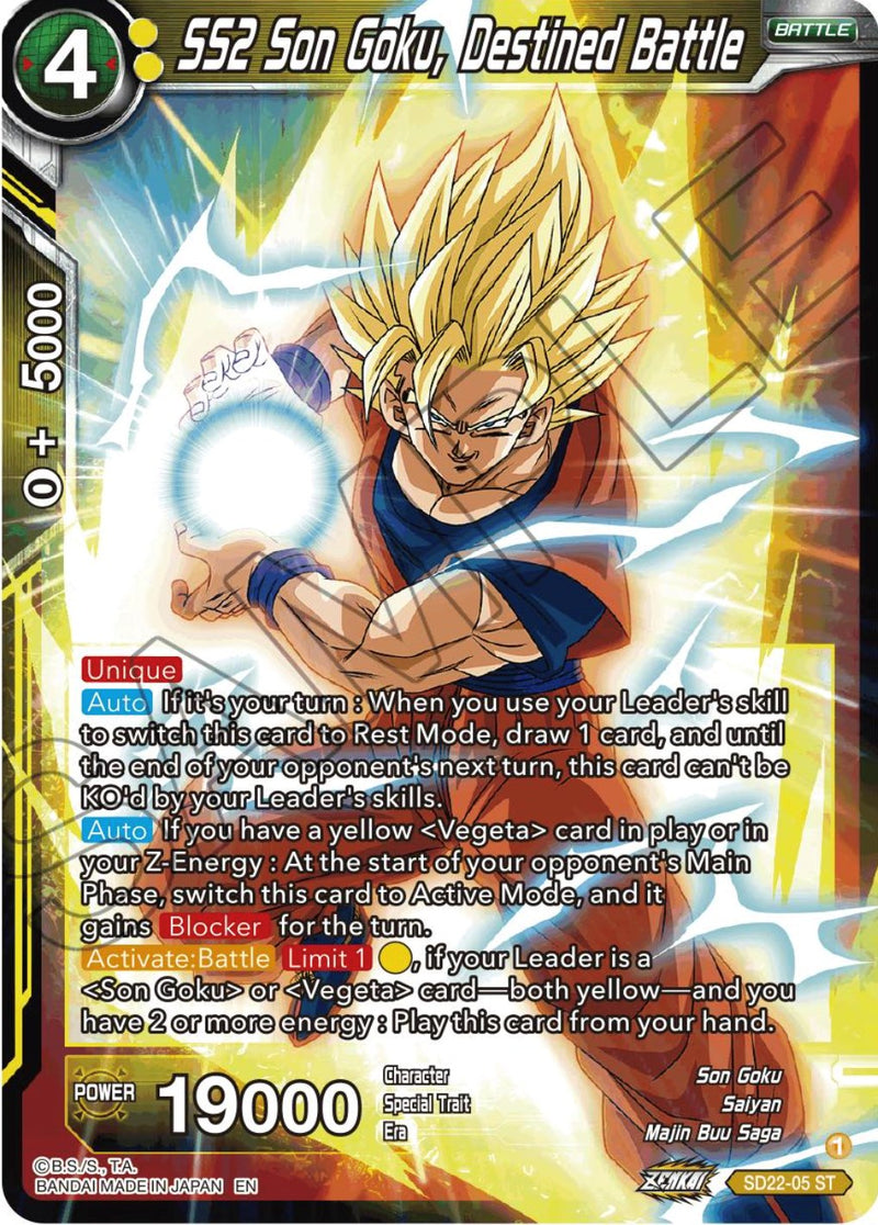 SS2 Son Goku, Destined Battle (Starter Deck Exclusive) (SD22-05) [Power Absorbed]