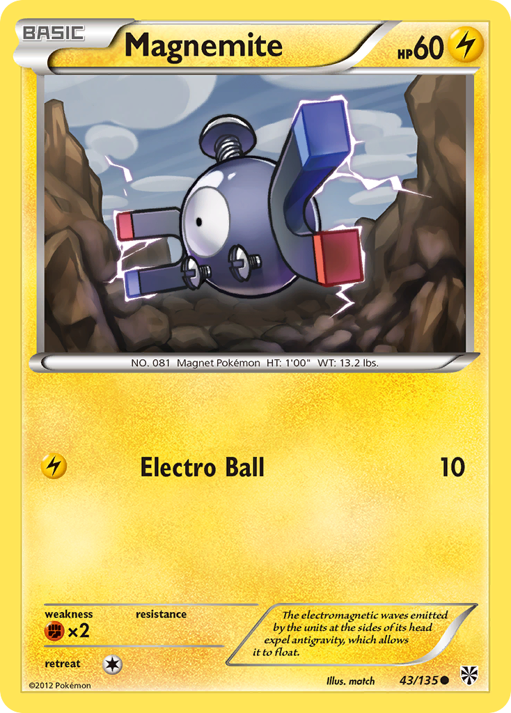 Magnemite (43/135) [Black & White: Plasma Storm]