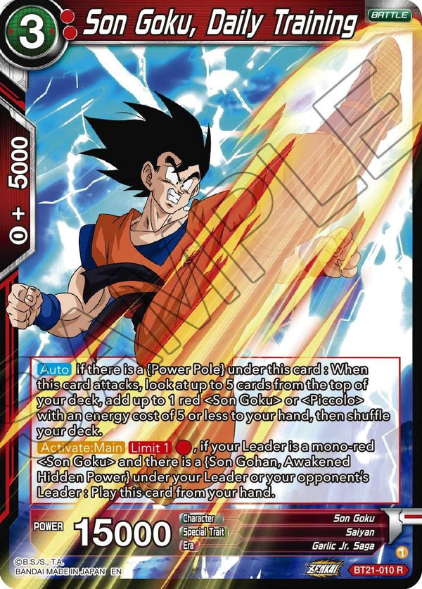 Son Goku, Daily Training (BT21-010) [Wild Resurgence]