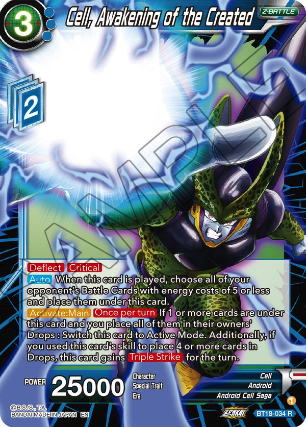 Cell, Awakening of the Created (BT18-034) [Dawn of the Z-Legends]