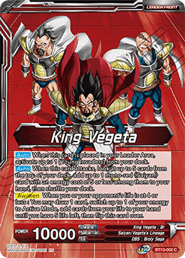 King Vegeta // King Vegeta, Head of the Saiyan Rebellion (Common) (BT13-002) [Supreme Rivalry]