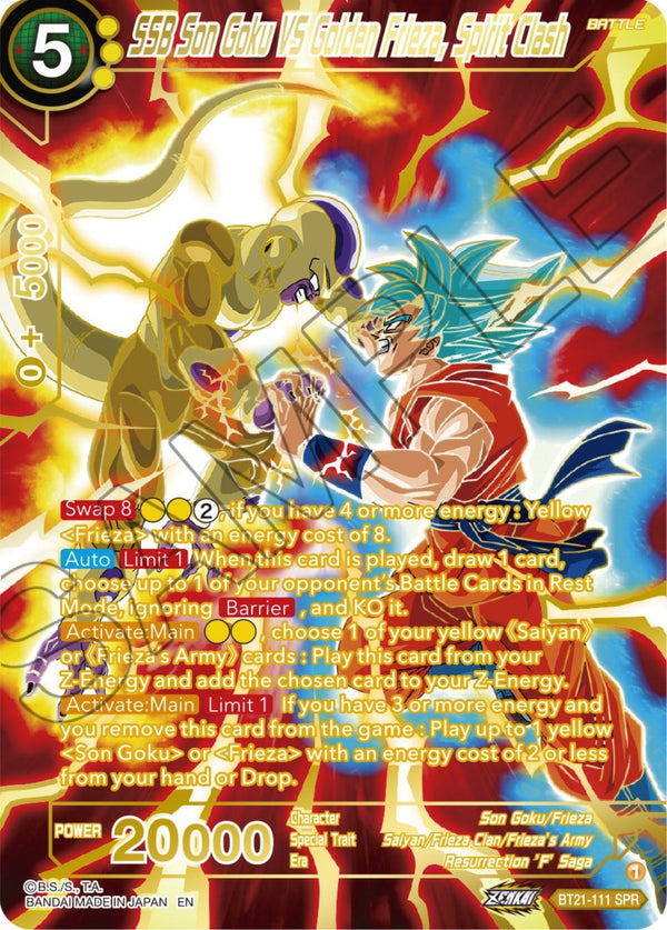 SSB Son Goku VS Golden Frieza, Spirit Clash (SPR) (BT21-111) [Wild Resurgence]