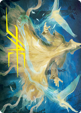 Heron-Blessed Geist Art Card (Gold-Stamped Signature) [Innistrad: Crimson Vow Art Series]