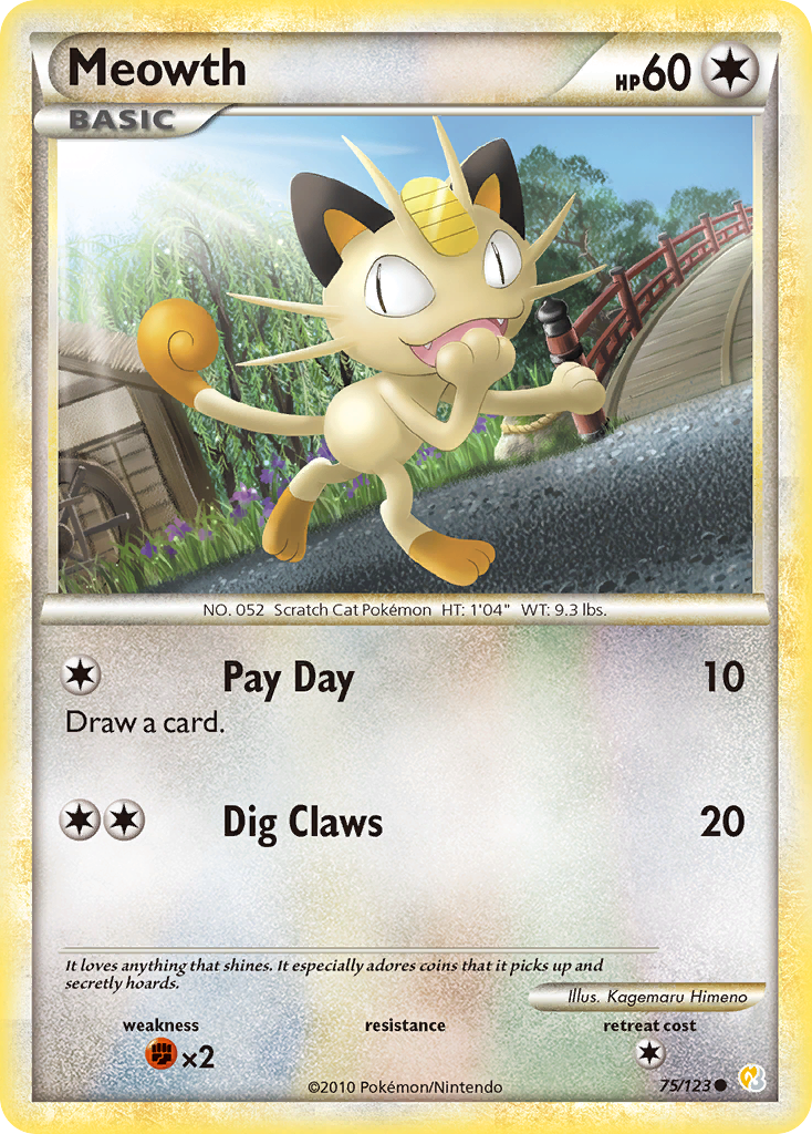 Meowth (75/123) [HeartGold & SoulSilver: Base Set]