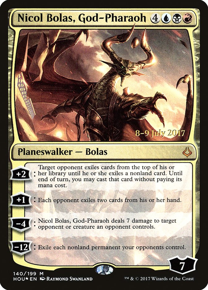 Nicol Bolas, God-Pharaoh [Hour of Devastation Prerelease Promos]