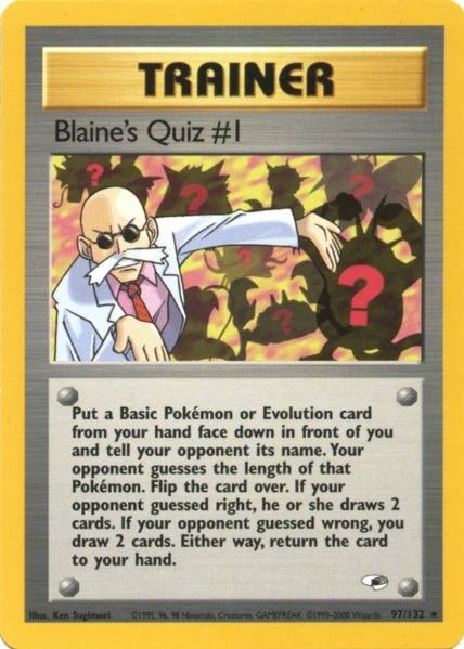 Blaine's Quiz