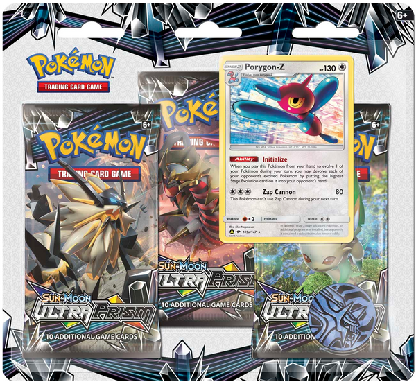 Sun & Moon: Ultra Prism - 3-Pack Blister (Porygon-Z)