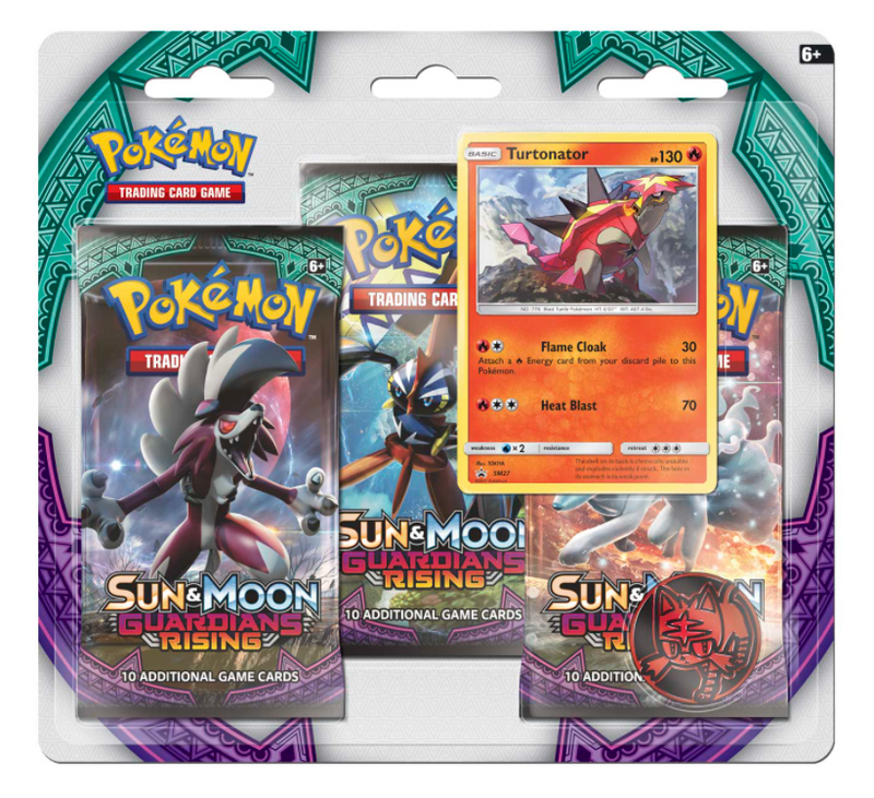 Sun & Moon: Guardians Rising - 3-Pack Blister (Turtonator)