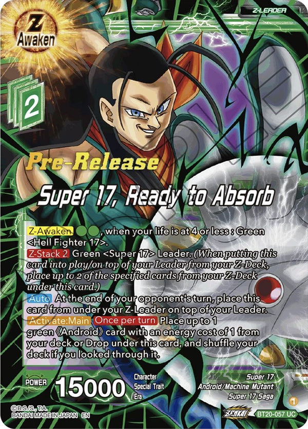 Super 17, Ready to Absorb (BT20-057) [Power Absorbed Prerelease Promos]