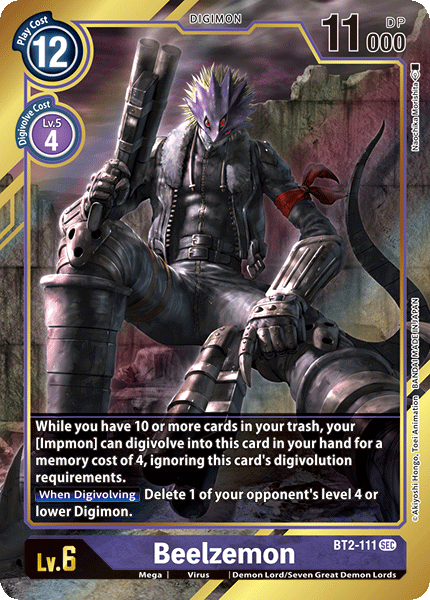 Beelzemon [BT2-111] (Alternate Art) [Release Special Booster Ver.1.0]