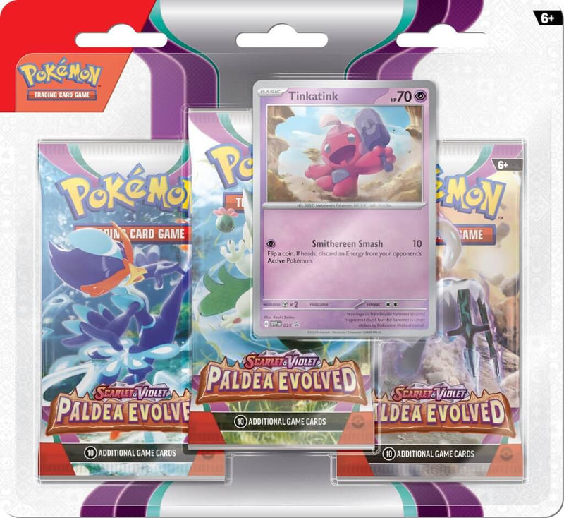 Paldea Evolved 3-Pack Blister (Tinkatink) | Pokemon TCG