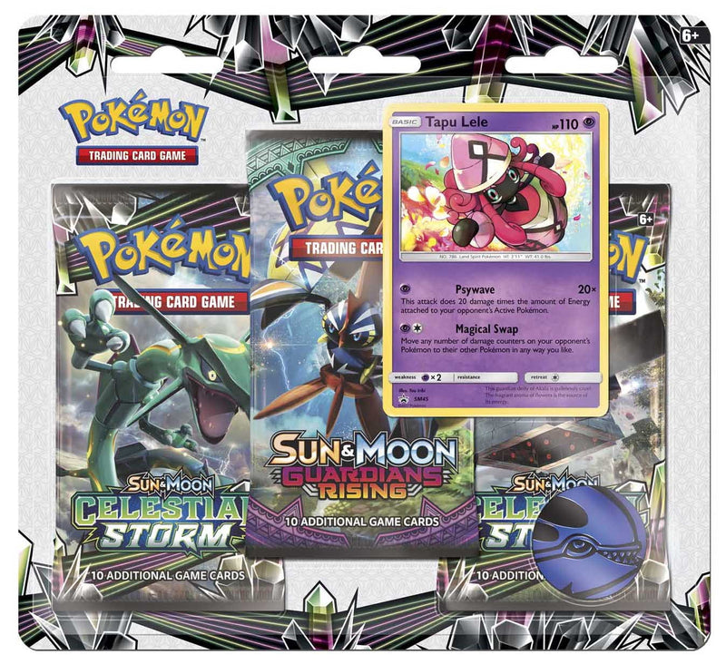 Sun & Moon: Celestial Storm - 3-Pack Blister (Tapu Lele)