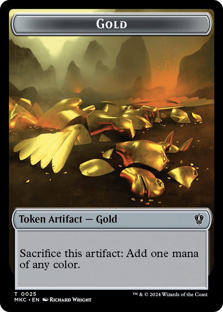 Gold // Treasure Double-Sided Token [Murders at Karlov Manor Commander Tokens]