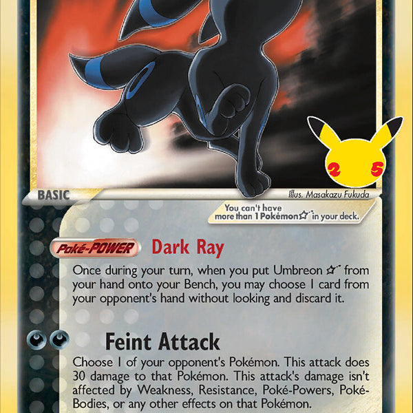 umbreon pokemon card 25th anniversary Umbreon (17/17) (Star) [Celebrations: 25th Anniversary