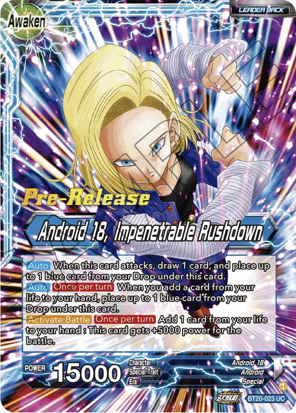 Android 18 // Android 18, Impenetrable Rushdown (BT20-023) [Power Absorbed Prerelease Promos]