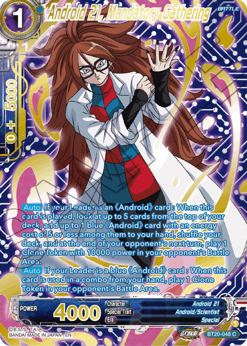 Android 21, Mandatory Gathering (Gold-Stamped) (BT20-048) [Power Absorbed]