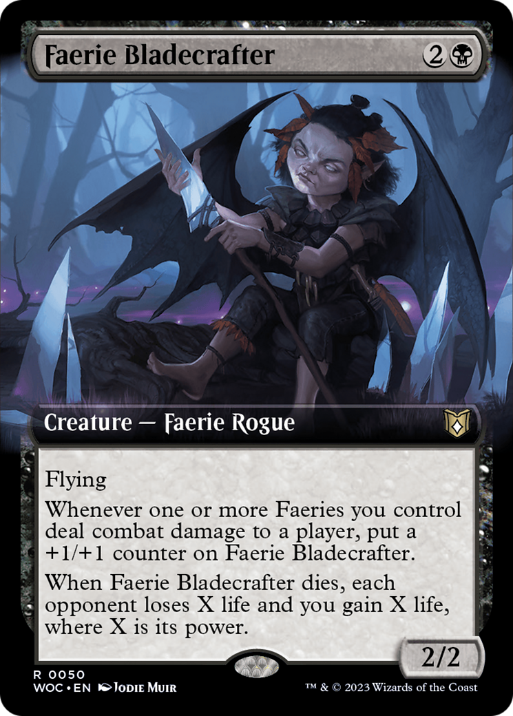 Faerie Bladecrafter (Extended Art) [Wilds of Eldraine Commander]