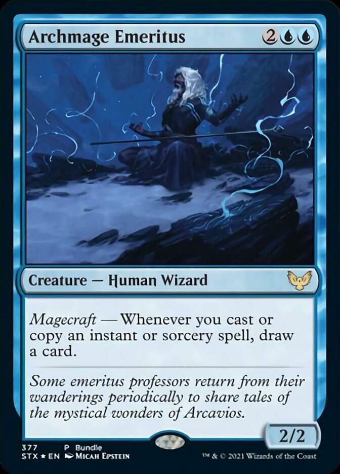 Archmage Emeritus (Bundle) [Strixhaven: School of Mages Promos]