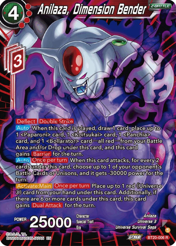 Anilaza, Dimension Bender (BT20-006) [Power Absorbed]