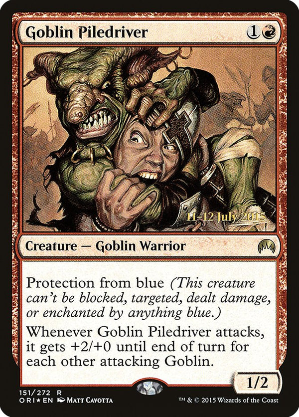 Goblin Piledriver [Magic Origins Prerelease Promos]