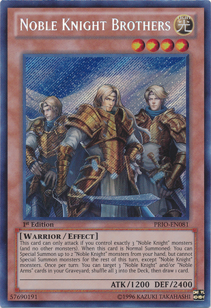 Noble Knight Brothers [PRIO-EN081] Secret Rare