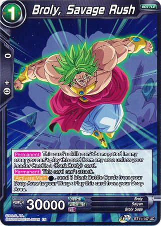 Broly, Savage Rush (BT11-147) [Vermilion Bloodline]