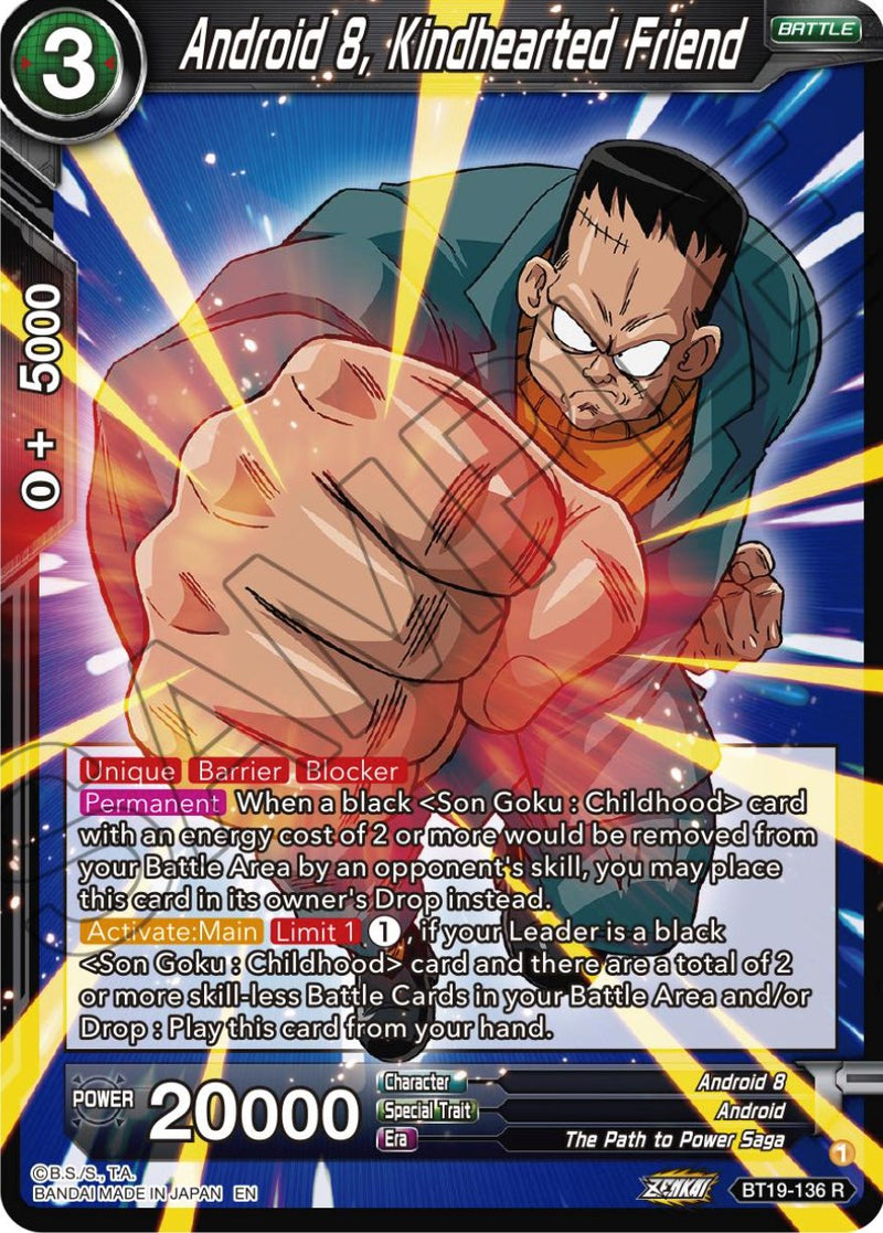 Android 8, Kindhearted Friend (BT19-136) [Fighter's Ambition]