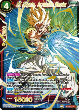 SS Gogeta, Acrobatic Warrior (Gold Stamped) (EX04-01) [Mythic Booster]