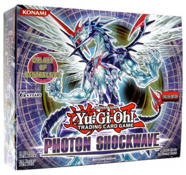yugioh photon shockwave booster box Yu-Gi-Oh! Pack (Unlimited) Will be posted in a do not bend board backed Defenda designed to provide the level of protection needed to ensure that your items arrive in the best possible condition Konami Yu-Gi-Oh Photon Shockwave 1st