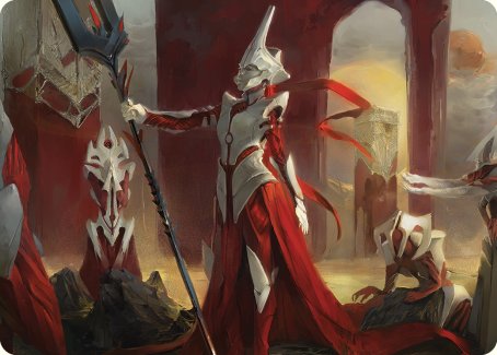 Porcelain Zealot Art Card [Phyrexia: All Will Be One Art Series]