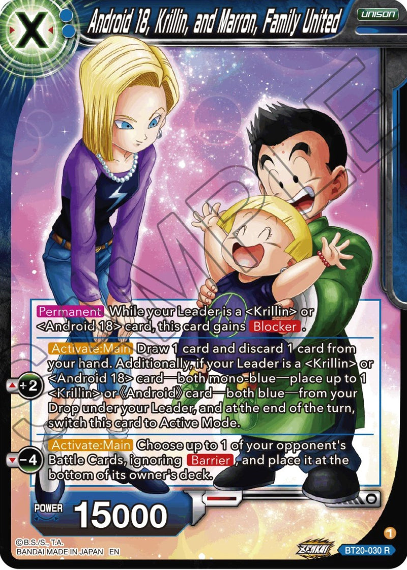 Android 18, Krillin, and Maron, Family United (BT20-030) [Power Absorbed]