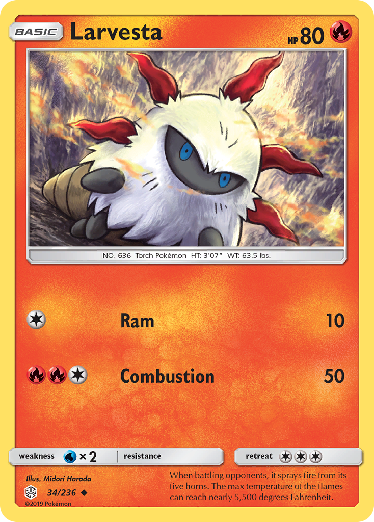 Larvesta (34/236) [Sun & Moon: Cosmic Eclipse]