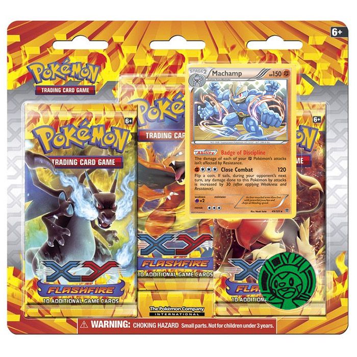 XY: Flashfire - 3-Pack Blister (Machamp)