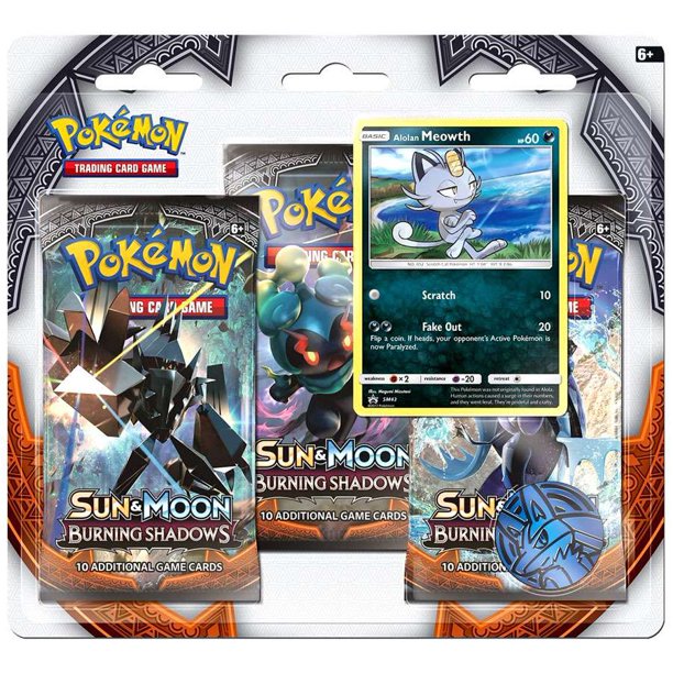 Sun & Moon: Burning Shadows - 3-Pack Blister (Alolan Meowth)