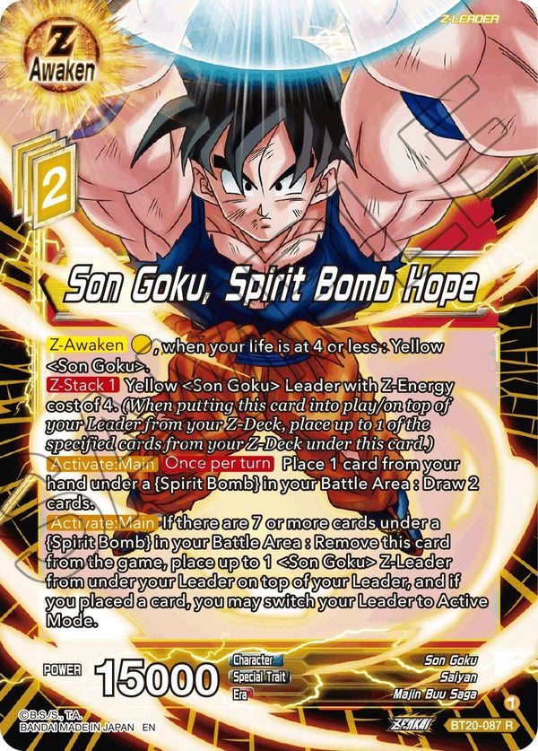 Son Goku, Spirit Bomb Hope (BT20-087) [Power Absorbed]