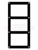 3 Card Screwdown Holder (Black Border) | BCW