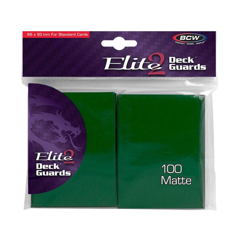 Matte Elite2 Deck Guard 100 (Green) | BCW