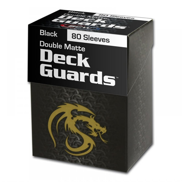 Boxed Double Matte Deck Guards 80 (Black) | BCW