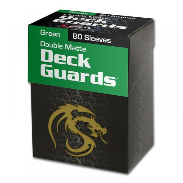 Boxed Double Matte Deck Guards 80 (Green) | BCW