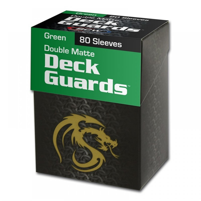 Boxed Double Matte Deck Guards 80 (Green) | BCW