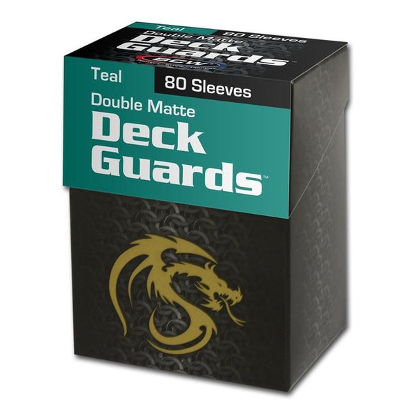 Boxed Double Matte Deck Guards 80 (Teal) | BCW