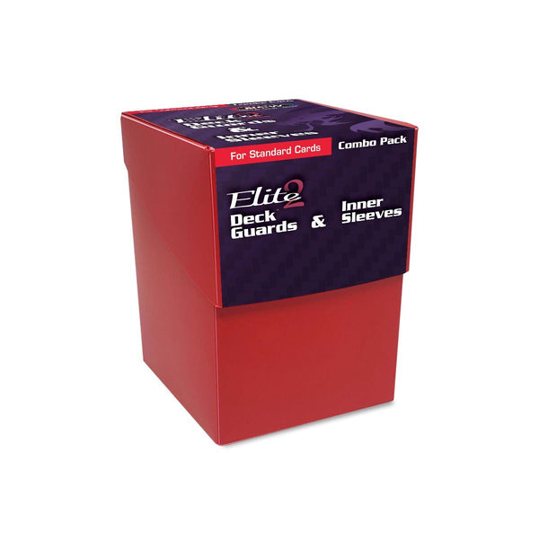 Combo Pack: Inner Sleeves & Elite2 Deck Guards (Red) | BCW