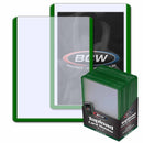 Standard 3x4 Topload Card Holder (Green Border) | BCW