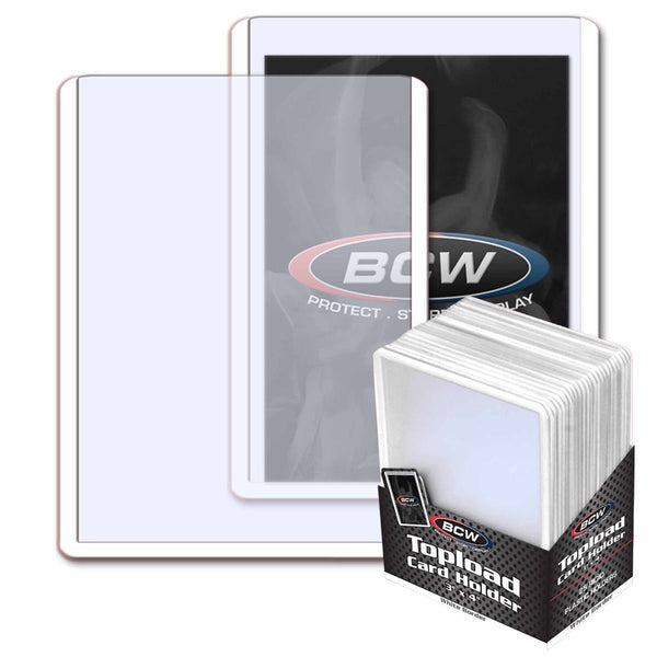 Standard 3x4 Topload Card Holder (White Border) | BCW